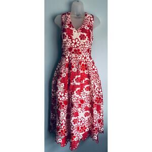 Taylor Sleeveless Embroidered Floral Dress Fairy Elegant Size 8